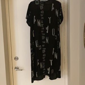 Beachy Text-Printed, Midi-length Dress, w/ Pockets